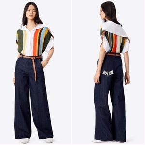 🆕 Tory Burch Addie Balloon Stripe Top